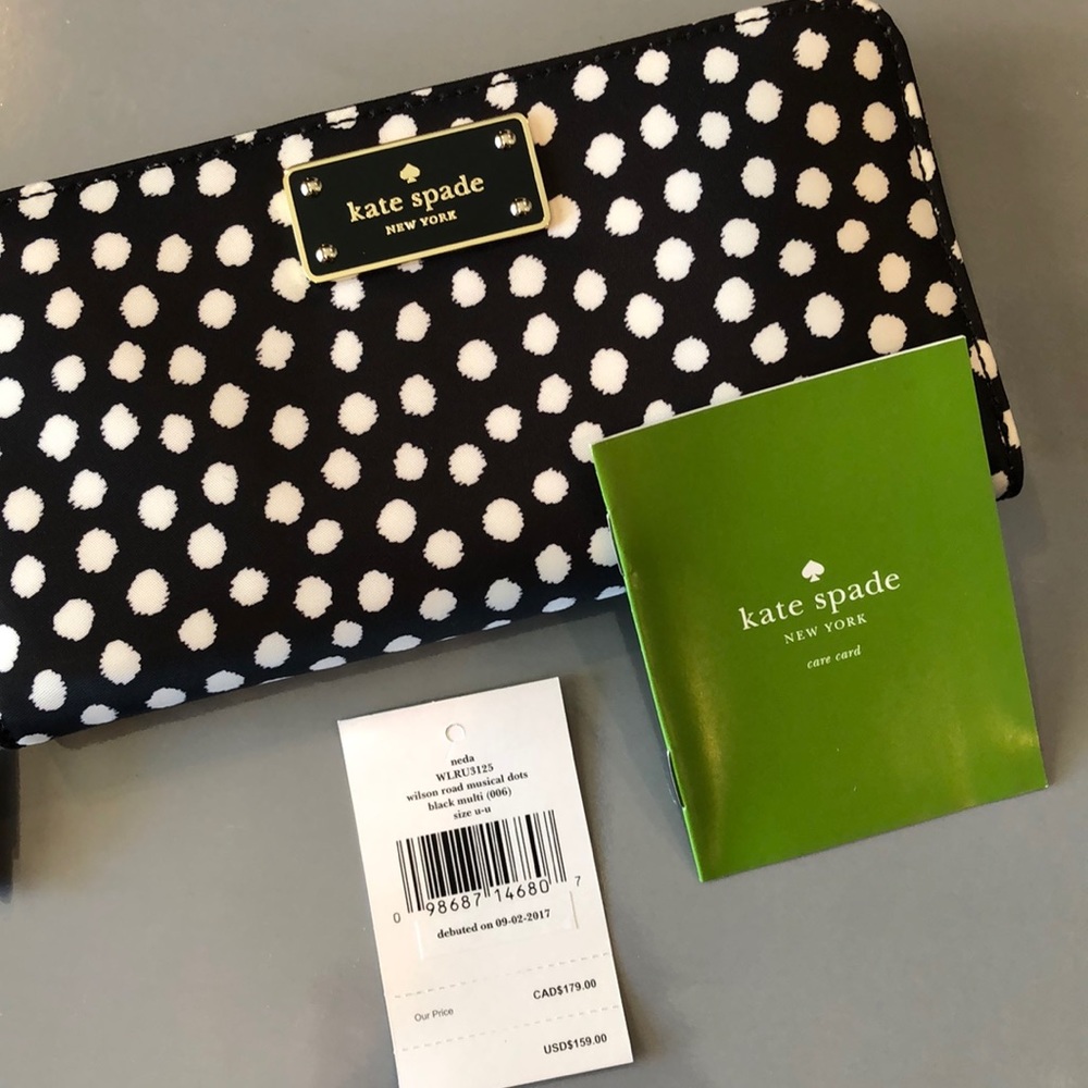 Kate Spade Wilson Road Musical Dots Wallet/New - Picture 4 of 5